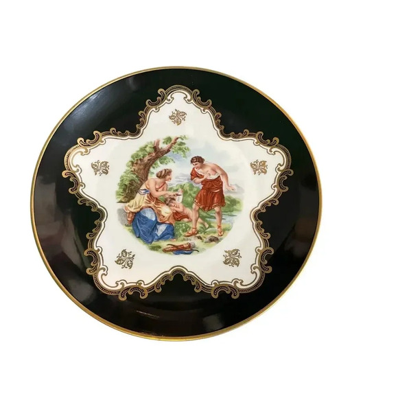 Vintage Antique Eschenbach Balvaria Elfenbein Made in Germany 8'' Plate Gold Rim - Picture 6 of 10